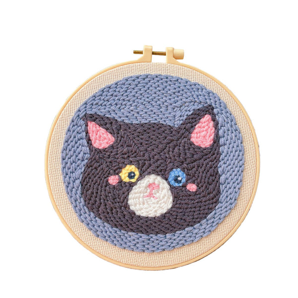 Daydream (Odd-Eyed) cat punch needle kit